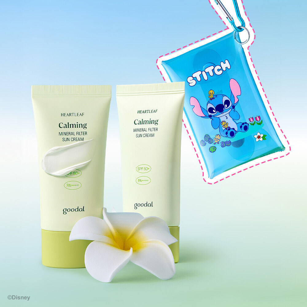 送史迪仔匙扣掛飾✨Goodal Calming Mineral Filter Sun Cream 魚腥草抗痘舒緩礦物防曬SPF50+ PA++++🪴