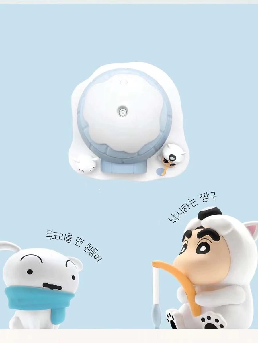 超可愛🥰韓國限定版|雪地釣魚蠟筆小新USB加濕器 🎣