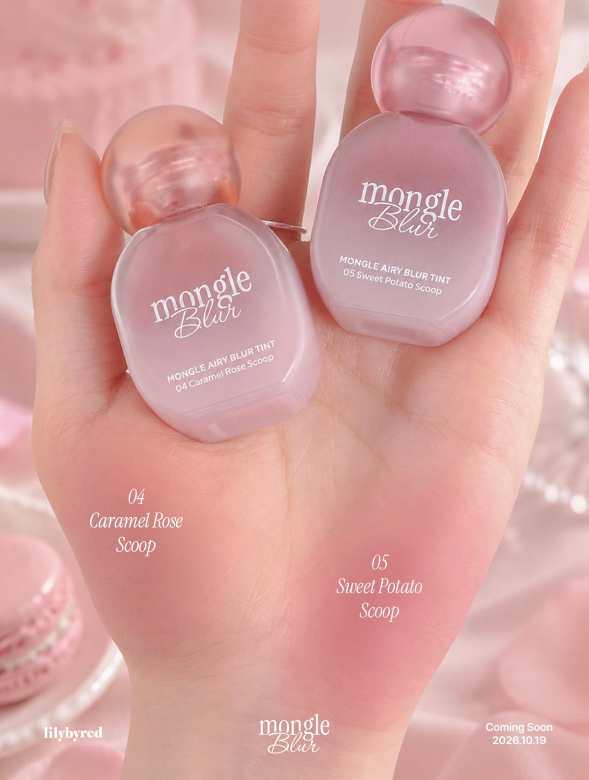 💖 Lilybyred × JINYA 聯名新品爆款登場！Mongle Airy Blur Tint 柔霧冰淇淋雲朵唇釉 ☁️✨