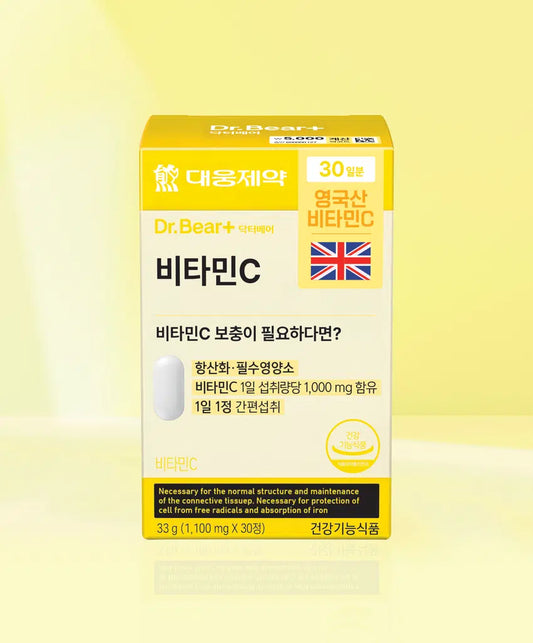 韓國大邱制藥 Dr.Bear高效補充維他命C 錠｜每日一錠 健康亮采🍋