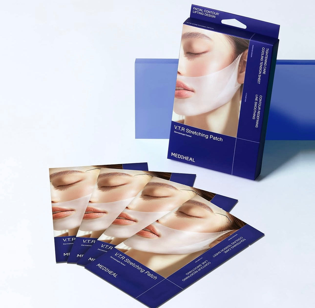 告別雙下巴！Mediheal V.T.R  Stretching patch 彈力拉提面膜🧖🏻‍♀️輪廓重塑「黑科技」✨