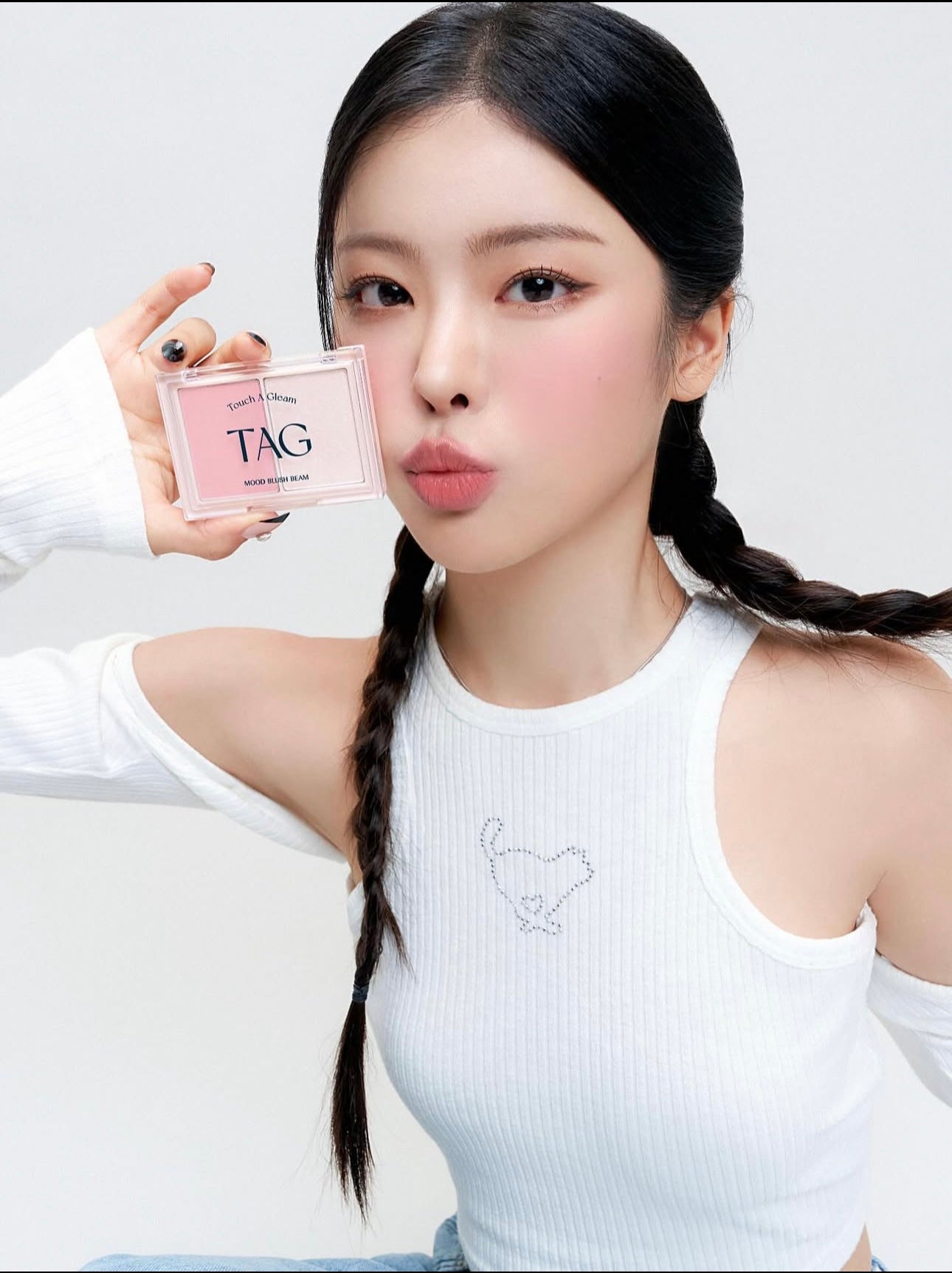 TAG Touch A Gleam Mood Blush Beam 雙色柔霧高光腮紅盤💖