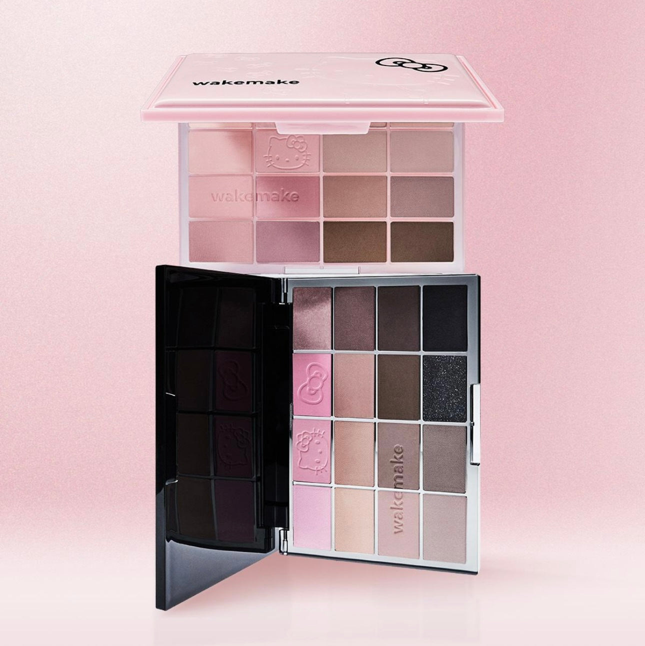 🖤 WAKEMAKE X Hello Kitty Black Edition 聯名彩妝全系列✨16色眼影盤Soft Blurring Eye Palette