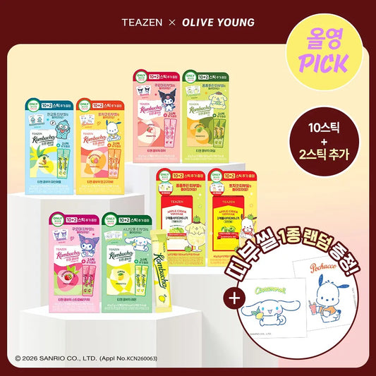 多送2包+Sanrio角色貼紙 ✨Sanrio x TEAZEN乳酸菌康普茶🥃