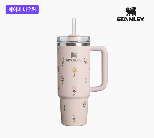 Stanley 玫瑰粉晶真空不鏽鋼保溫保冷杯🌸Quencher H2.0 Flower Bouquet 柔霧花叢系列 887ml