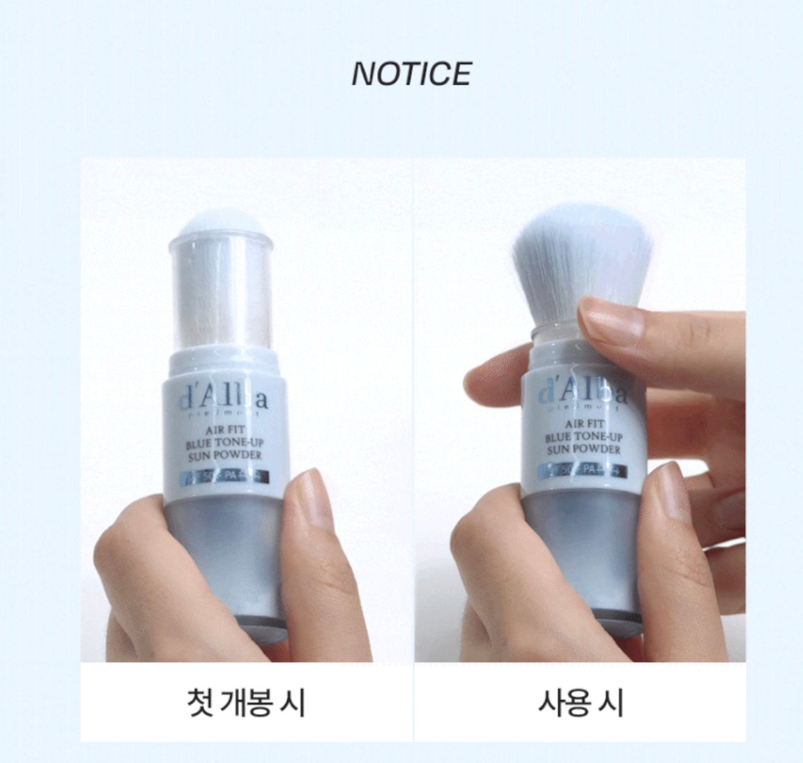 Dalba 輕空氣藍調濾鏡防曬蜜粉刷 Dalba Air Fit Blue Tone Up Sun Powder🩵