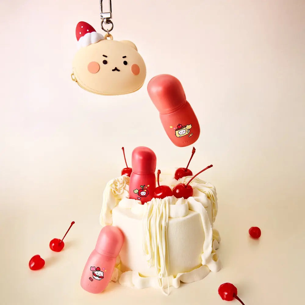 送土豆熊軟萌錢包吊飾✨Olive Young PICK🔥Etude 土豆熊聯名柔霧持色唇釉