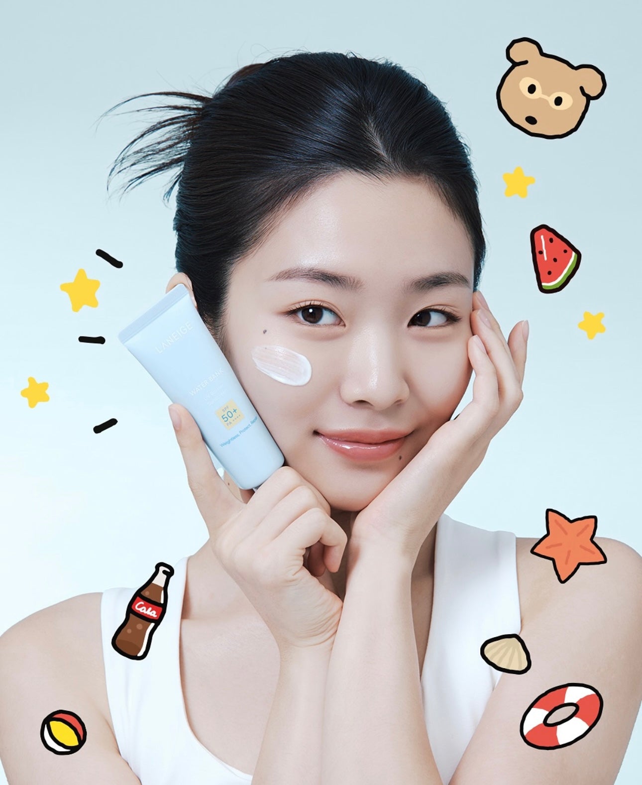 多送25ml✨ 全天守護👼🏻Laneige 爆水補濕防曬精華💦 Laneige Water Bank UV Barrier Sunscreen SPF50+ PA++++