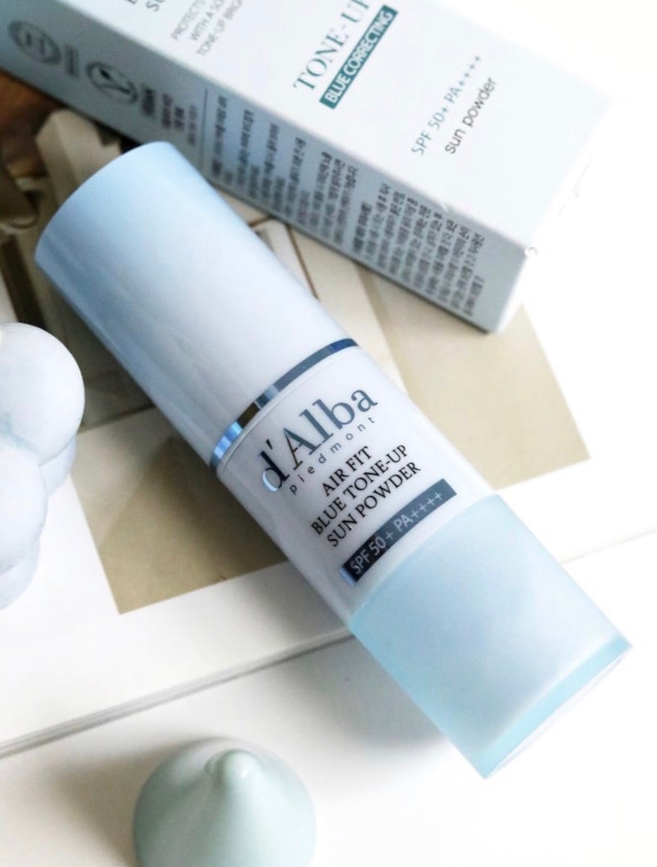 Dalba 輕空氣藍調濾鏡防曬蜜粉刷 Dalba Air Fit Blue Tone Up Sun Powder🩵