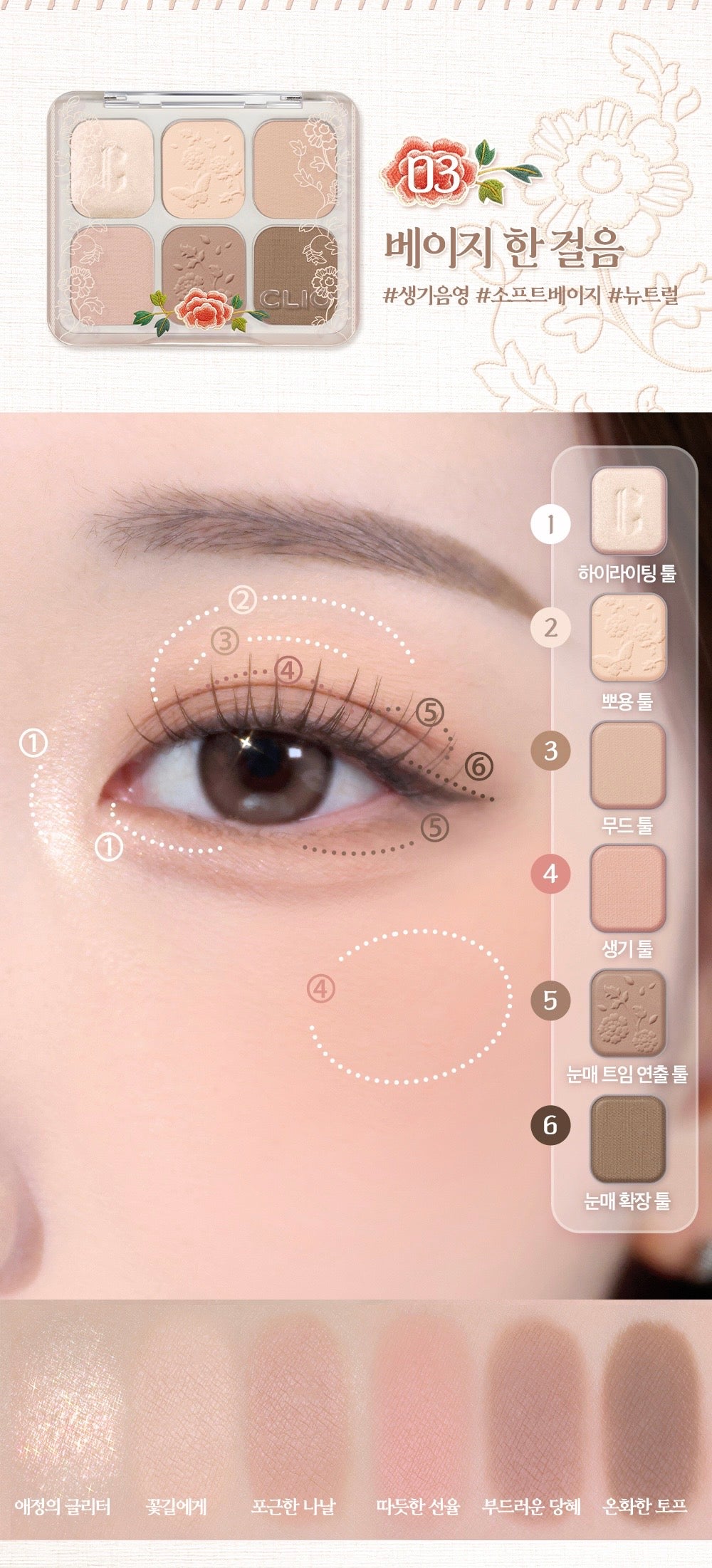 加贈福袋吊飾 ✨CLIO x 王室典藏版 六色精選眼影盤| CLIO MUSE MASTER PALETTE