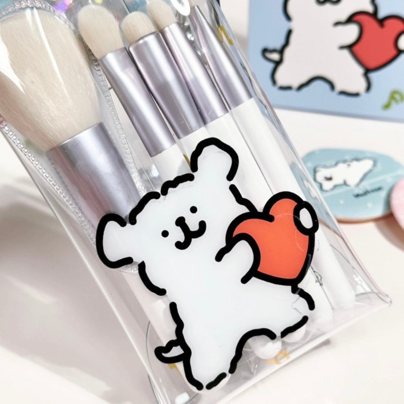 FLALIA X MALTESE 線條小狗化妝掃5件套裝🐶🤍| Maltese Makeup Brush Kit FLALIA X Maltese Edition