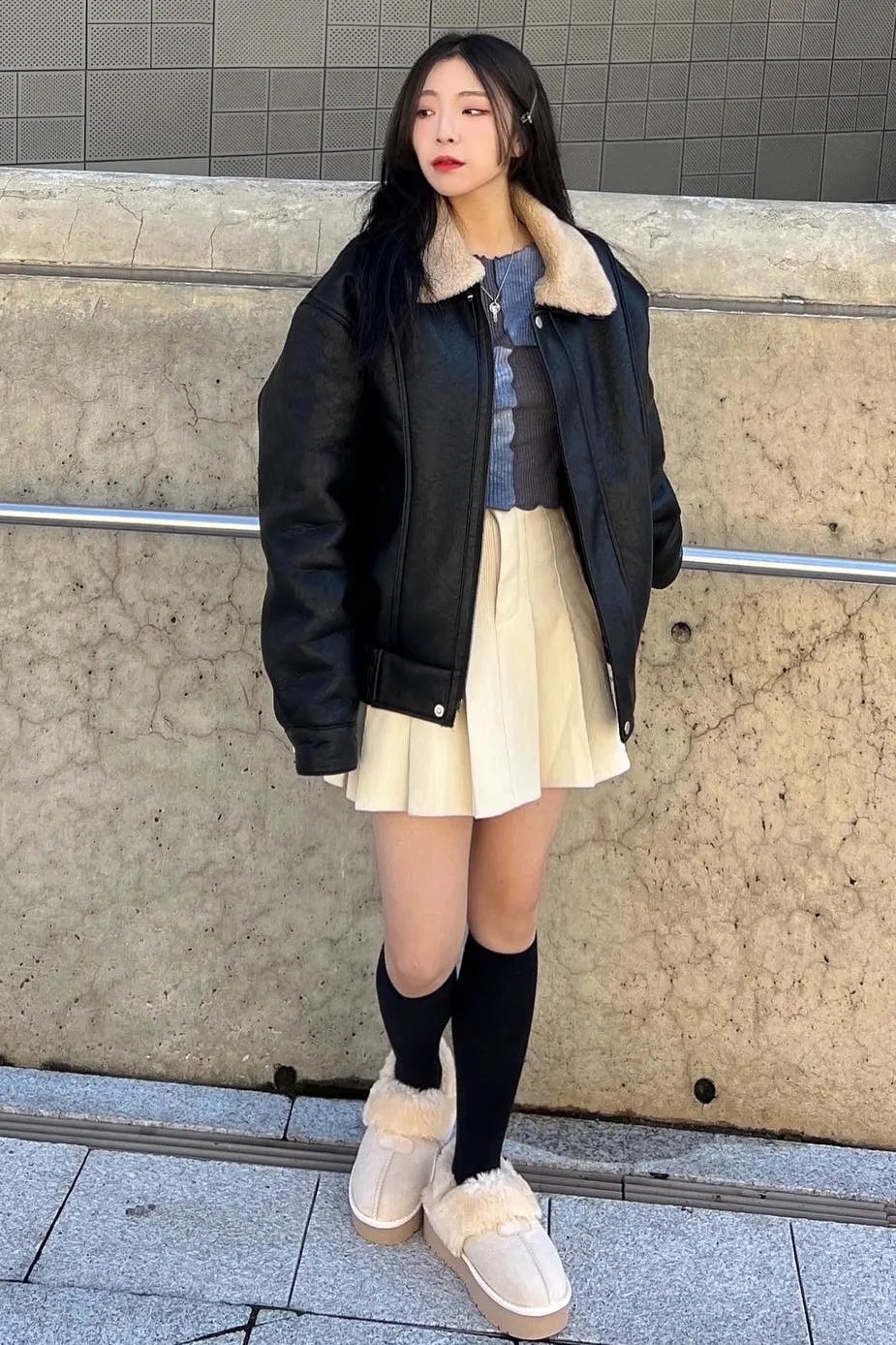 韓國品牌Shoopen 麂皮暖感兩用毛毛拖鞋🤎