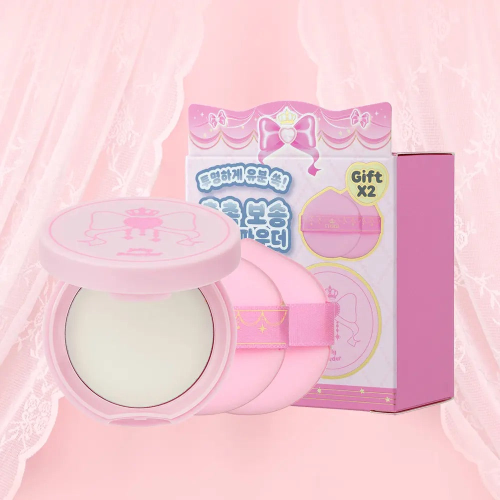 打造全天候柔霧裸肌🫧|Etude x 復刻公主系列果凍控油柔焦定妝粉餅✨| Etude Sebum Soak Jelly Powder Etude