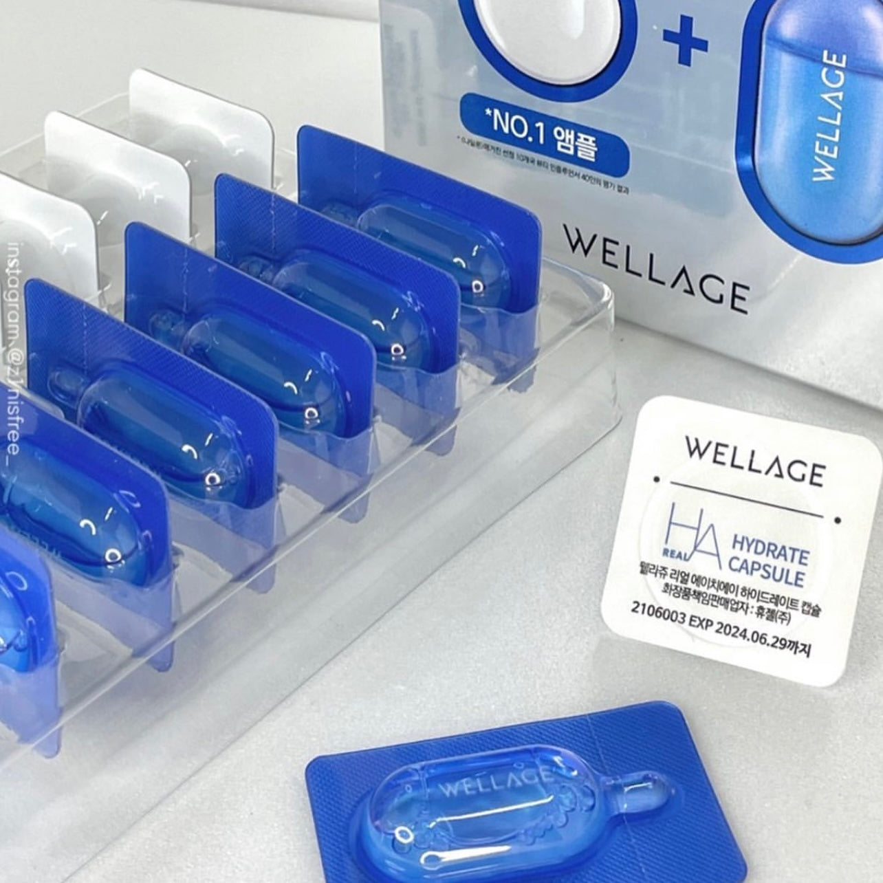 Wellage急救玻尿酸乾凍濃縮精華💙💊 | Wellage Real HA Hydrate One Day Kit Set 💧