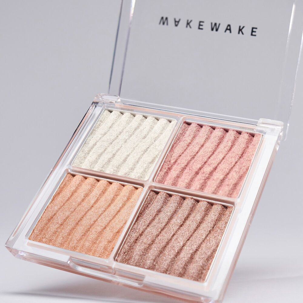 送高光掃✨WakeMake 多效高光打亮4格盤💫| GLOW CONTOURING HIGHLIGHTER PALETTE