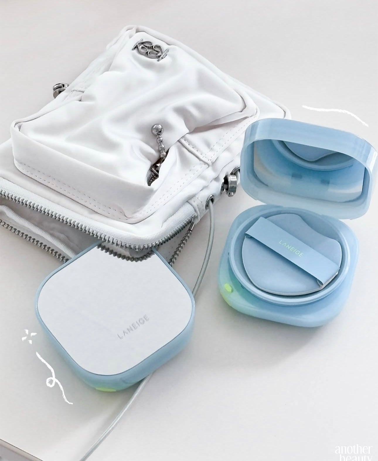 送睫毛夾/粉撲✨最新版🪞Liz子推薦✨LANEIGE 涼感空氣感輕霧氣墊| LANEIGE NEO CUSHION MEWY SPF 42 PA++