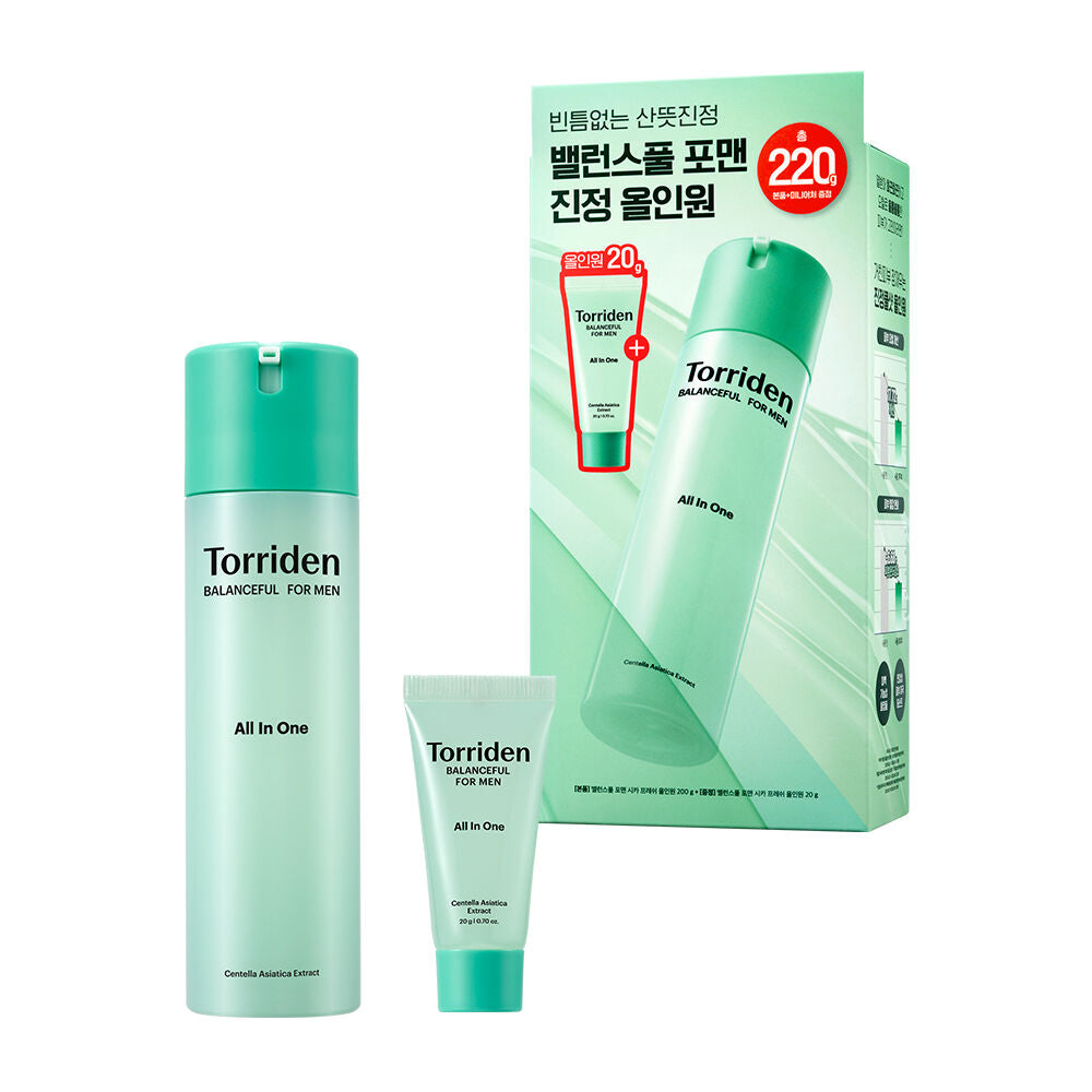 一瓶搞定男士肌膚需求Torriden BALANCEFUL FOR MEN 全效精華乳 🌿| 保濕＋舒緩＋控油！