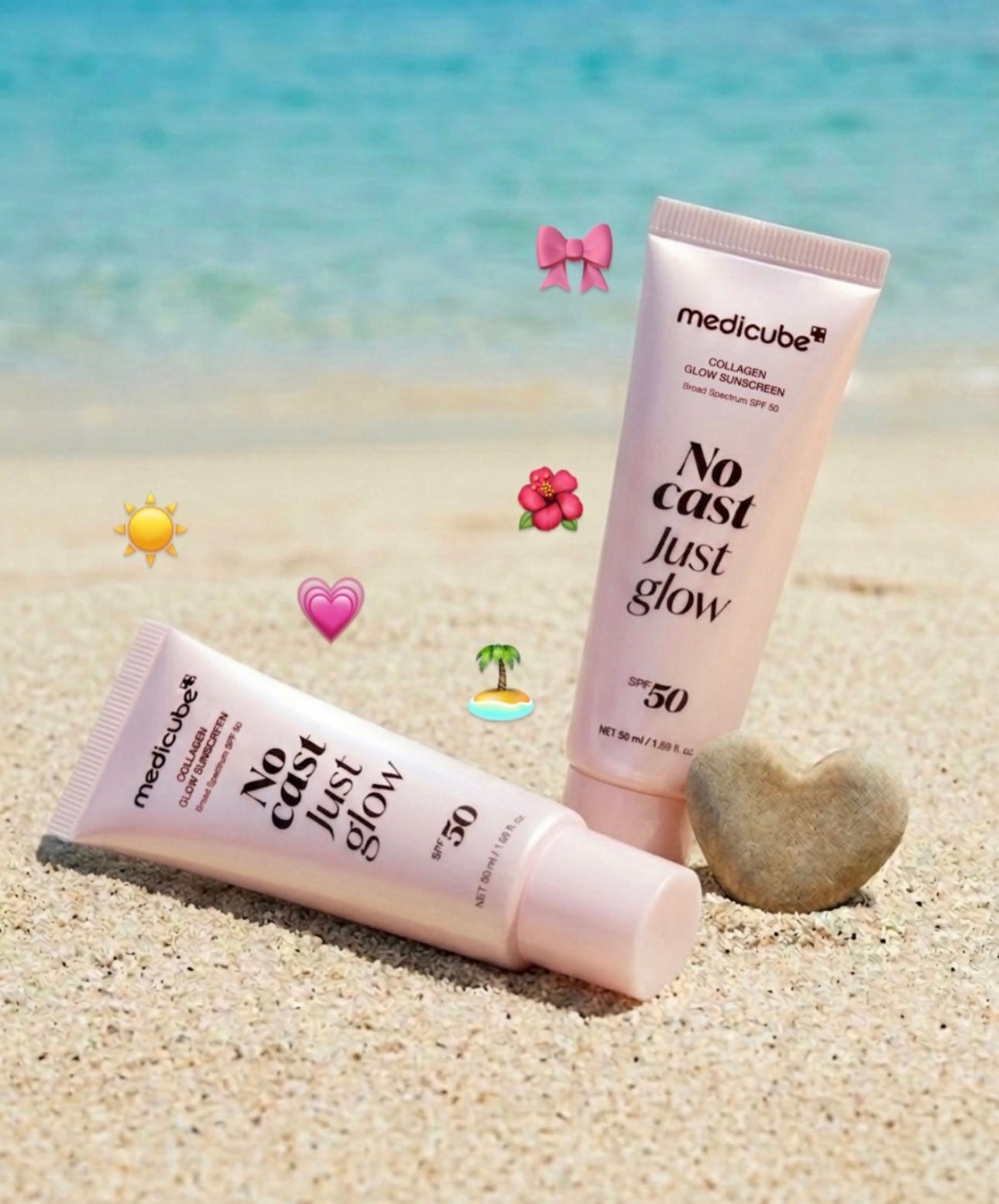 水光爆棚的秘密 ✨MEDICUBE膠原蛋白胜肽美肌光澤防曬乳☀️🎀No Cast Just Glow Collagen Glow Sunscreen
