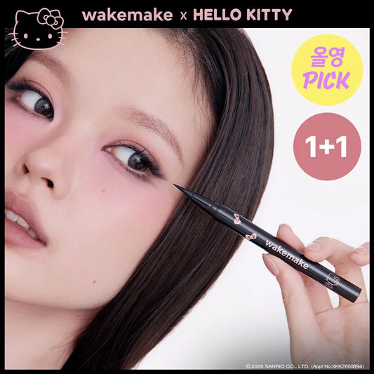 🖤 WAKEMAKE X Hello Kitty Black Edition 聯名彩妝全系列✨ Wakemake持久防水零暈染訂製眼線筆 Wakemake Any-Proof Pen Eyeliner 🖤