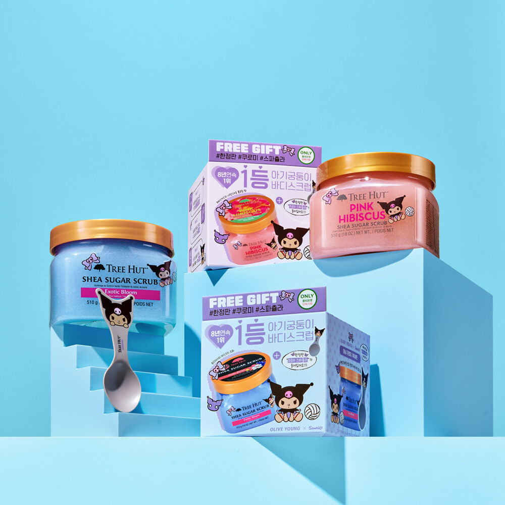 Sanrio特別版+送小匙✨TREE HUT乳木果蜜糖身體磨砂膏🍯