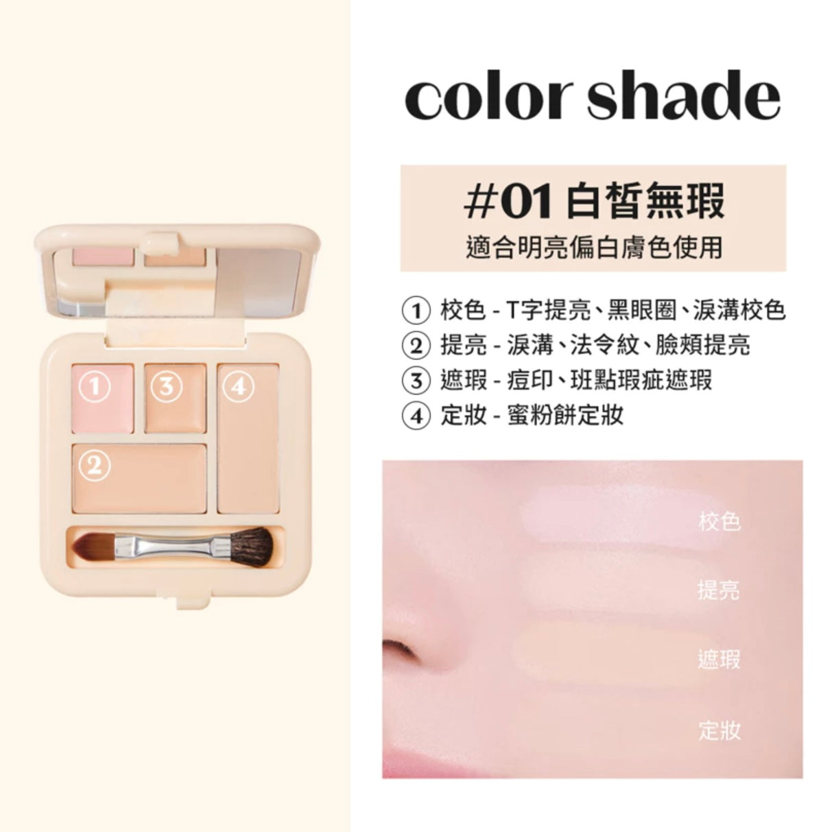 Etude 多效四格遮瑕盤+遮瑕膏套裝 | Etude Double Lasting Artist Concealer Palette 🎨