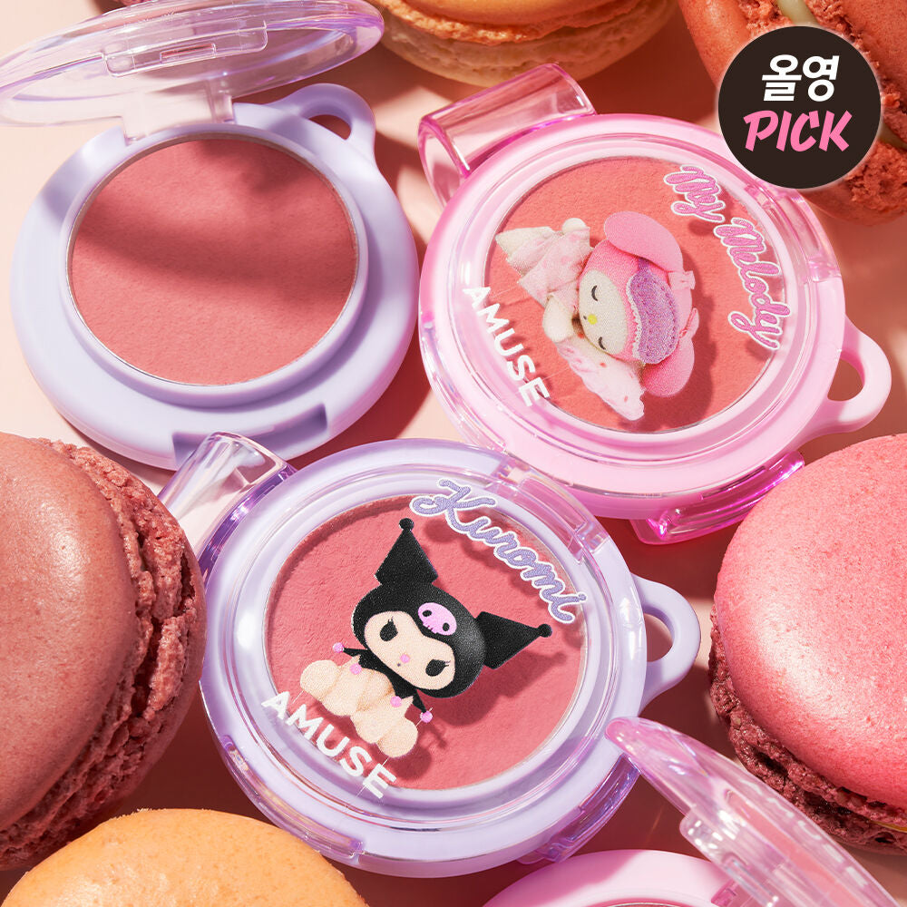送匙扣+ 角色貼紙 ✨AMUSE X MY MELODY & KUROMI POWDER LIP&CHEEK多用途唇頰霜🎀