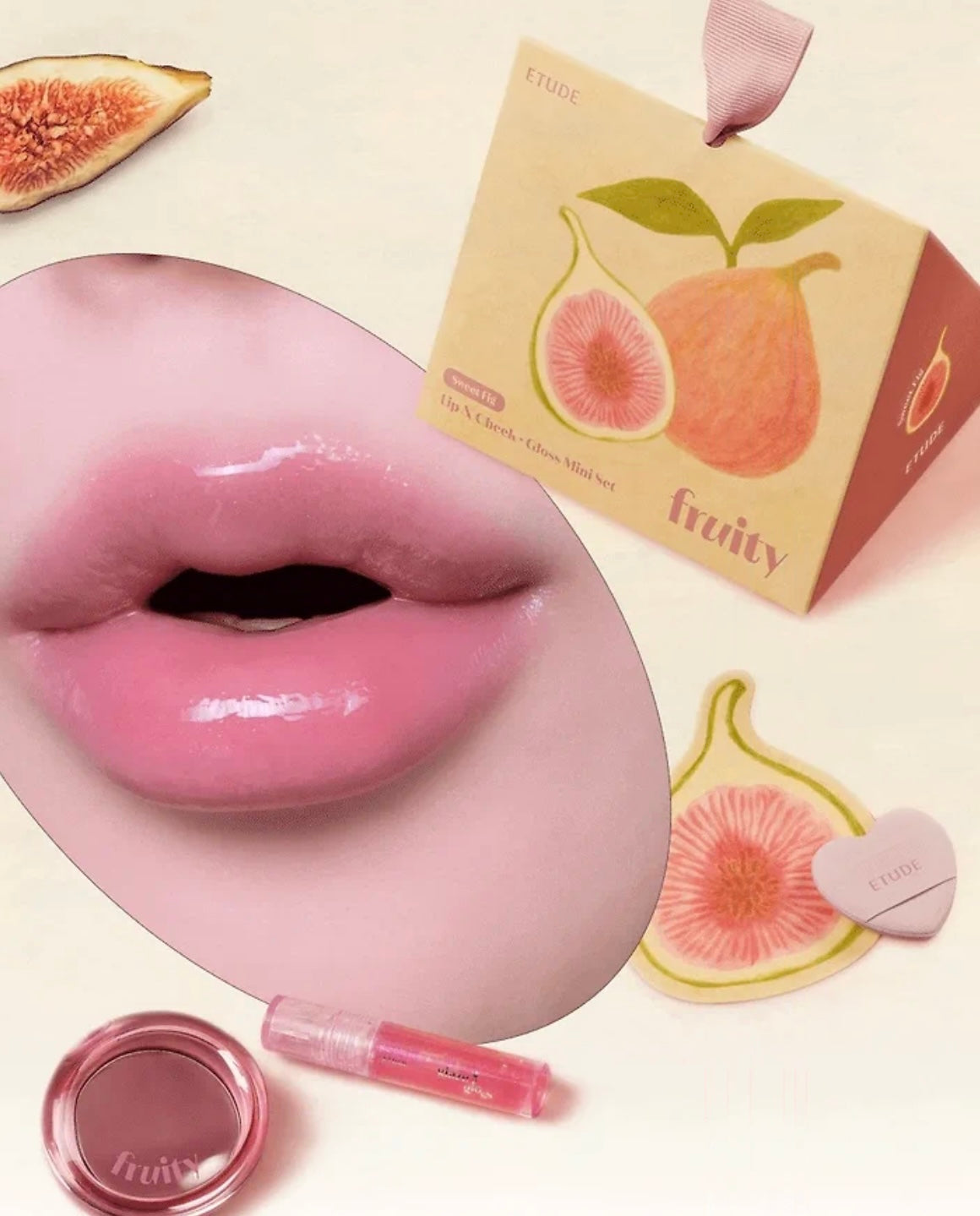 送mini唇釉 + 矽膠唇刷 ✨Etude 水果唇頰霜Fruity Lip & Cheek Blur Balm💕