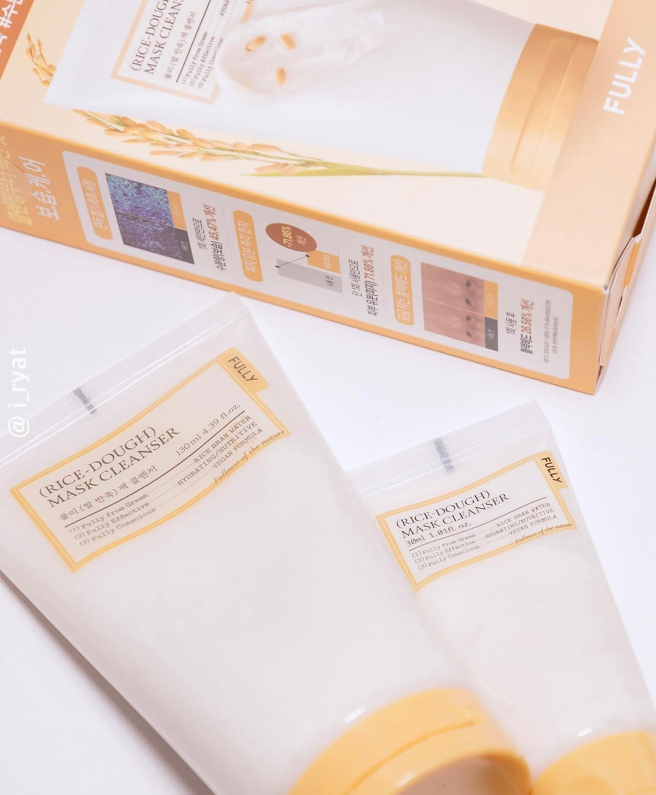 讓肌膚吃出透亮感 ✨ FULLY RICE-DOUGH MASK CLEANSER 大米淨透潔面泥膜🍚