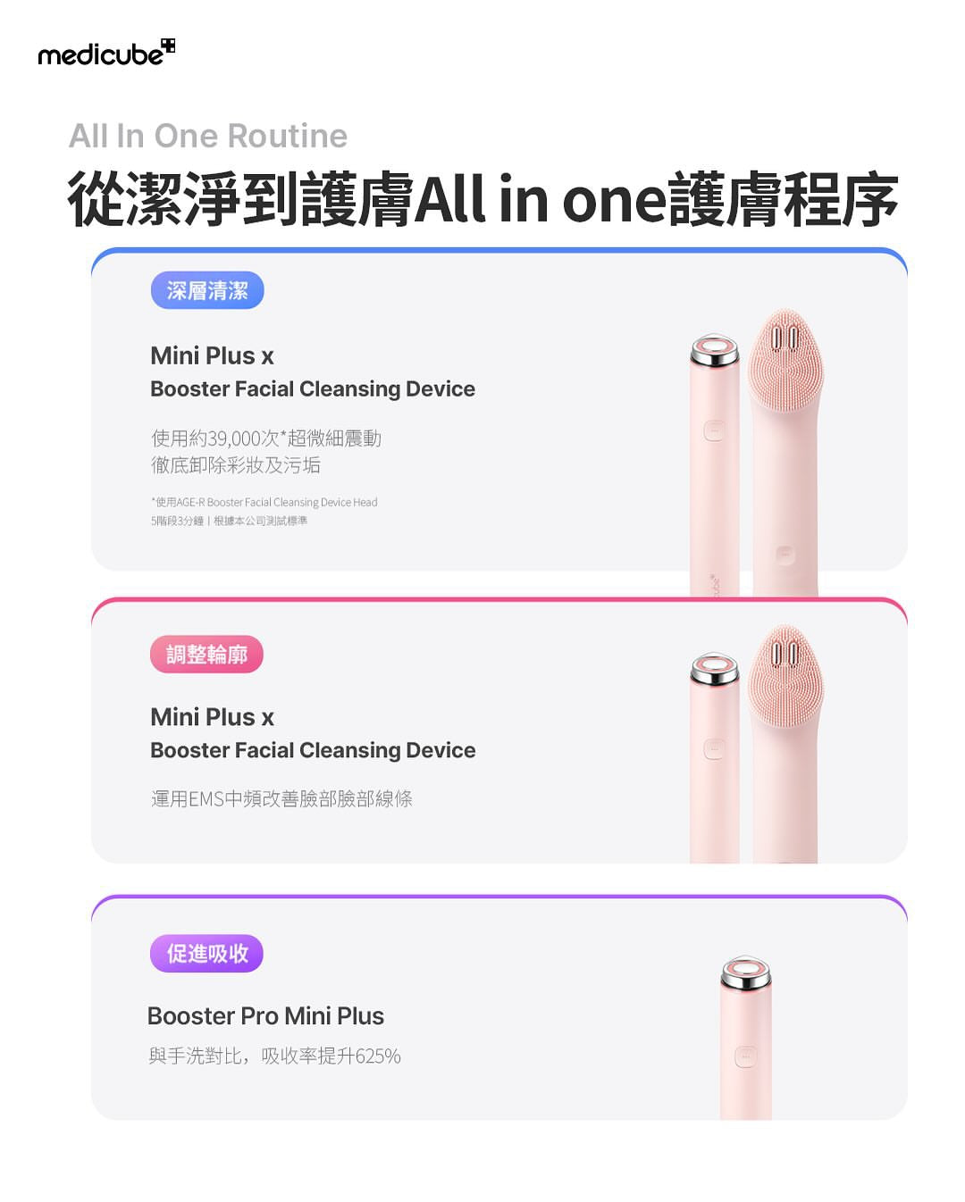 張員瑛代言🔥Medicube AGE-R Booster Cleanser 淨透光澤震動潔面儀
