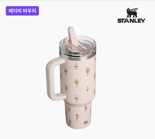 Stanley 玫瑰粉晶真空不鏽鋼保溫保冷杯🌸 Quencher ProTour Flower Bouquet 柔霧花叢系列 887ml