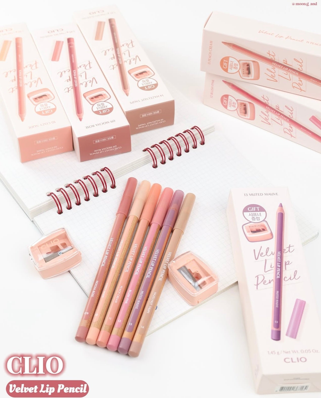 送專用筆刨✨唇形精緻度 UP✨CLIO Velvet Lip Pencil 絲絨柔滑結合唇線筆🎀