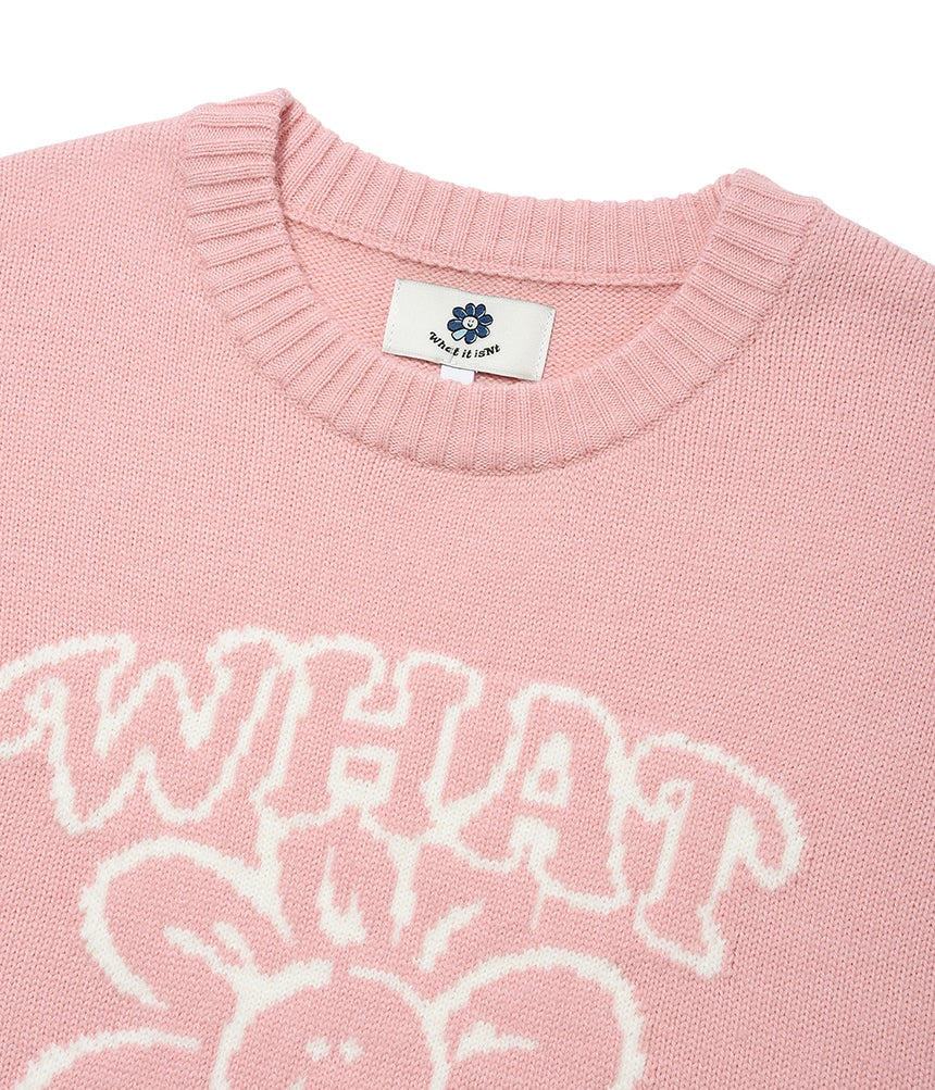 🌸 Wacky Willy微柔美花花LOGO 針織圓領Knit🌸