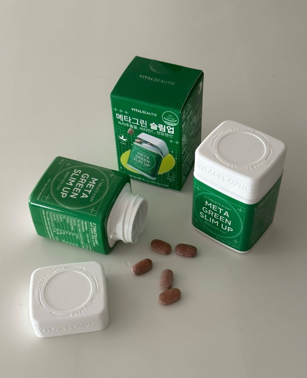 Vitalbeautie阻斷油脂纖體綠茶片 Meta Green Slim Up Body Fat Control🧚‍♀️| 榮獲Olive Young瘦身類別大獎｜累積銷量突破1600萬盒🔥