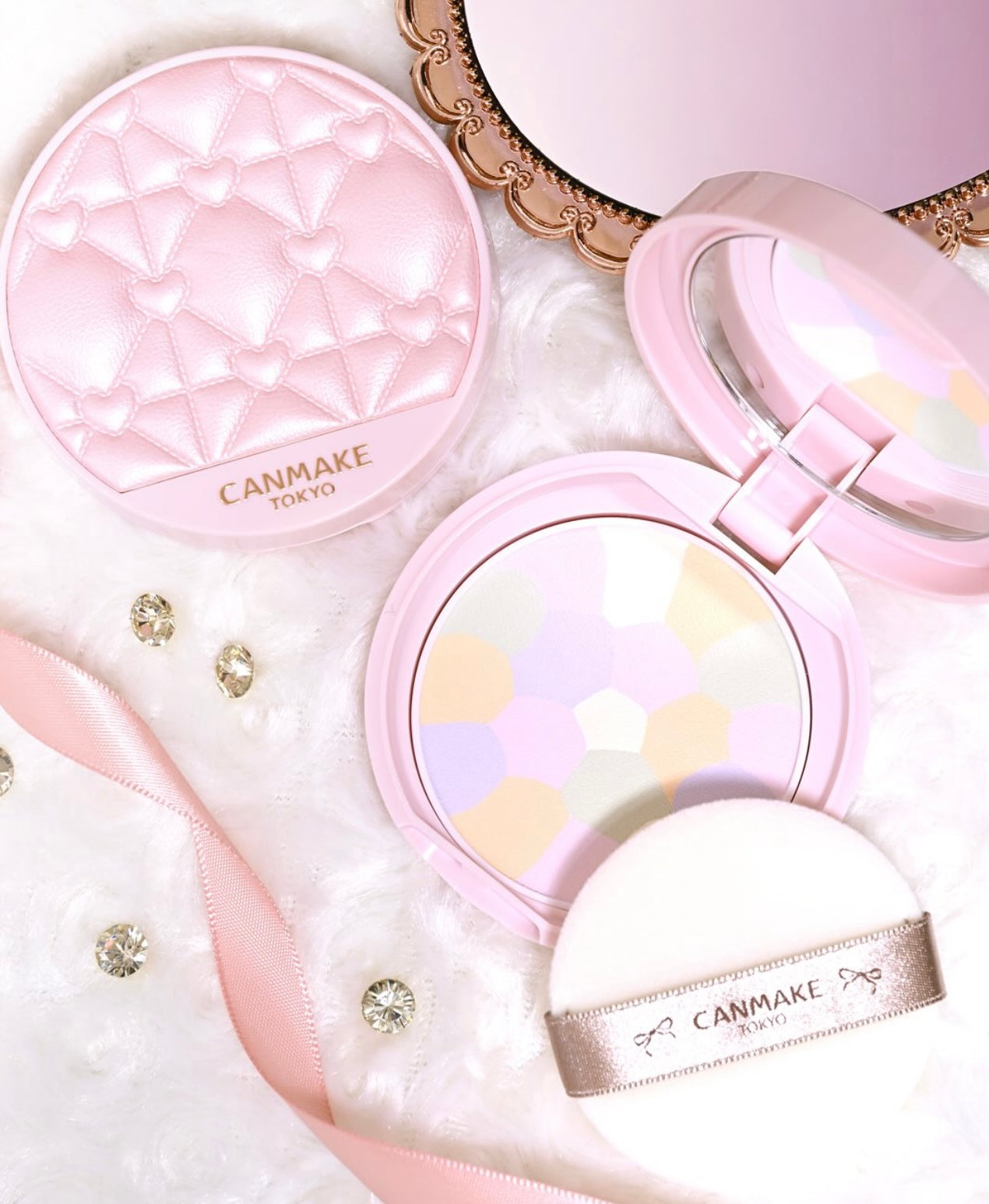 限定發售🔥CANMAKE Tokyo五色棉花糖透亮美肌提亮蜜粉餅💖