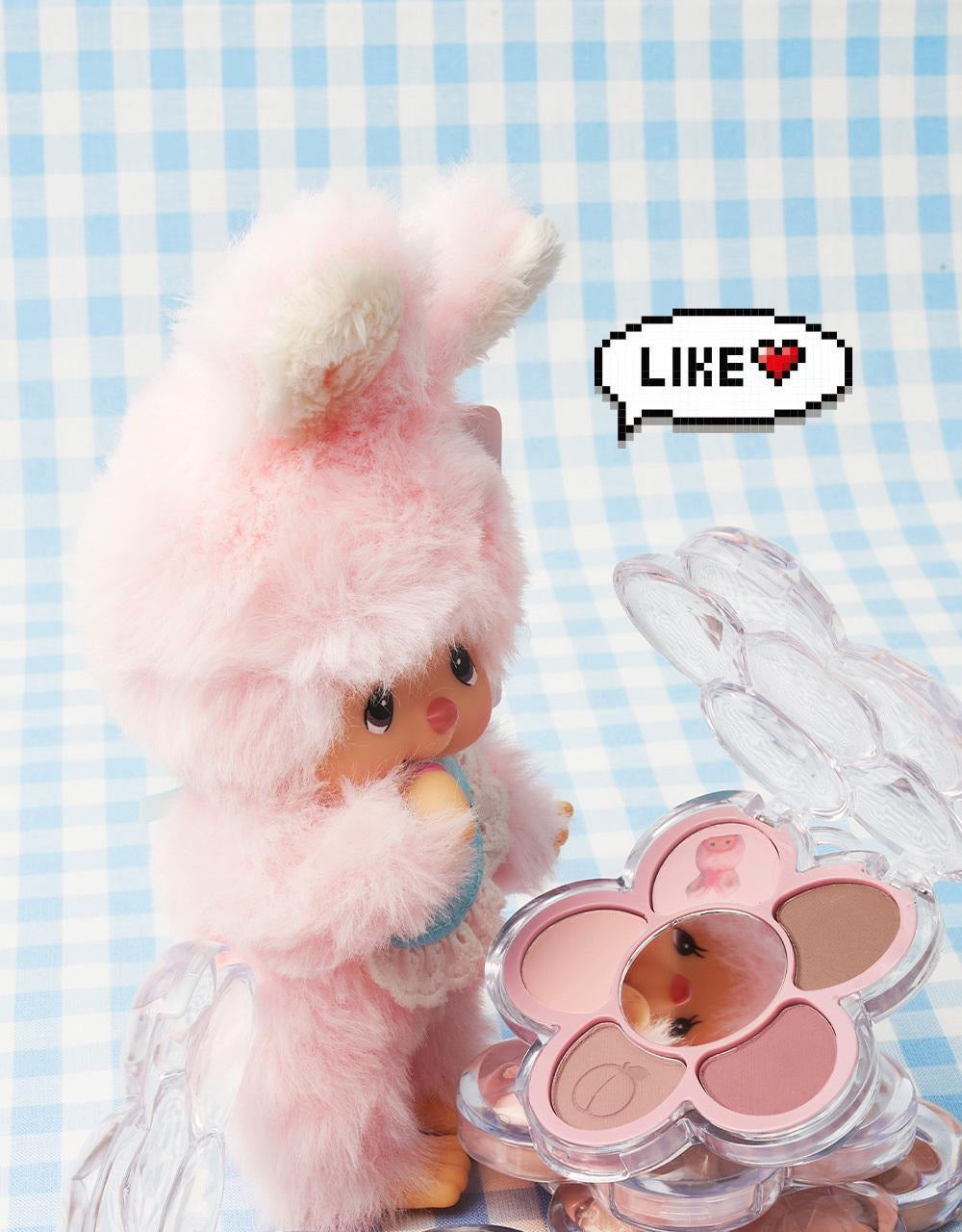 送Monchhichi匙扣✨員瑛代言🤍Amuse x Monchhichi 限定版✨3D 小雛菊五色眼影盤🌸| Amuse Flora Eye Palette