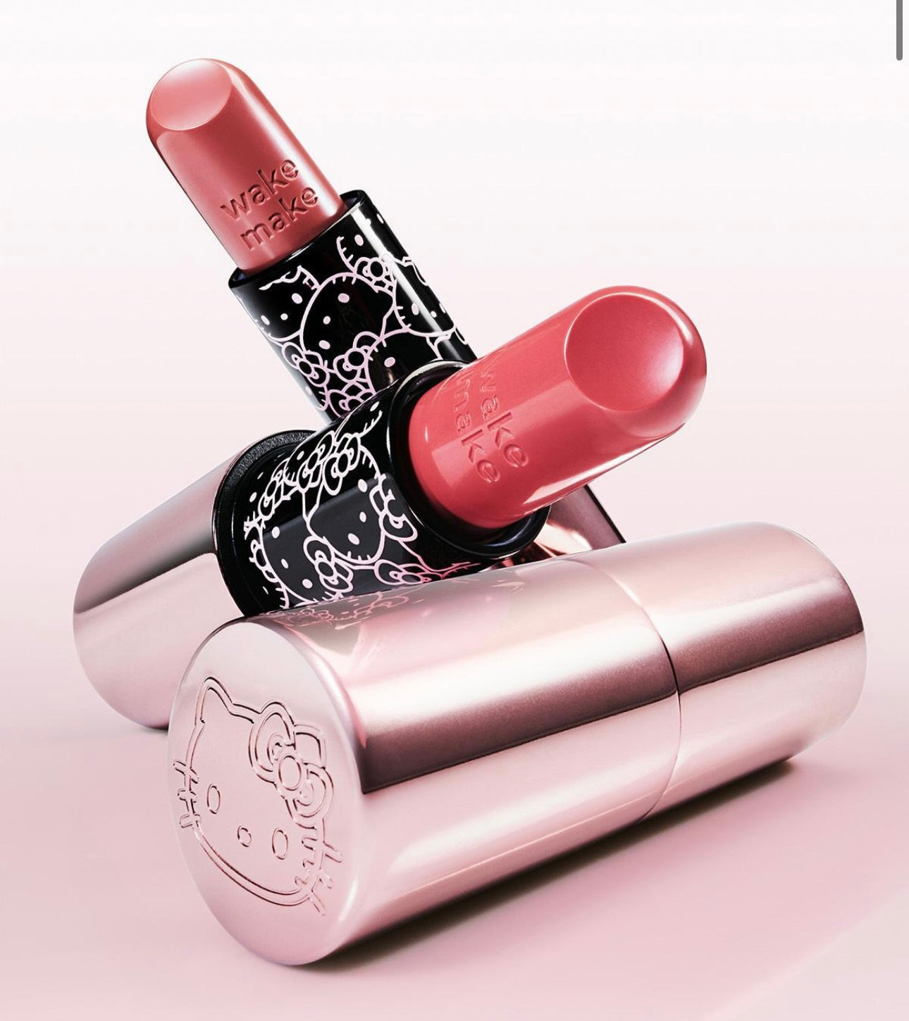 送Kitty髮夾✨WAKEMAKE X Hello Kitty Black Edition 聯名彩妝全系列✨ Healthy Glow Balm Stick水潤透亮妝效