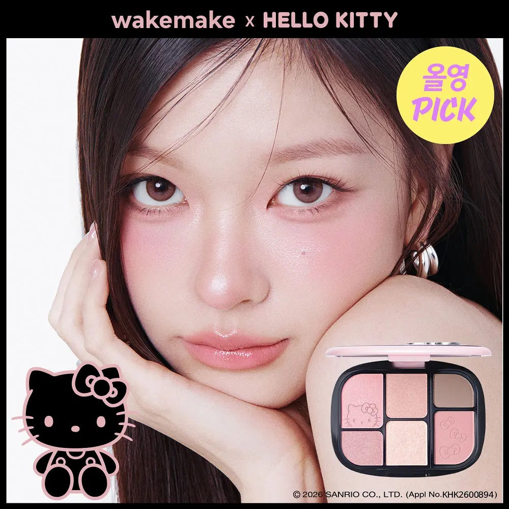🖤 WAKEMAKE X Hello Kitty Black Edition 聯名彩妝全系列✨ 🖤 6色多用途綜合盤 Soft Sheer Multi-Palette