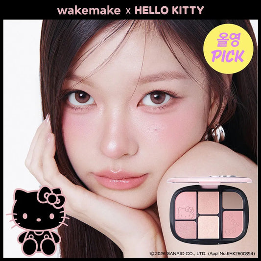 🖤 WAKEMAKE X Hello Kitty Black Edition 聯名彩妝全系列✨ 🖤 6色多用途綜合盤 Soft Sheer Multi-Palette