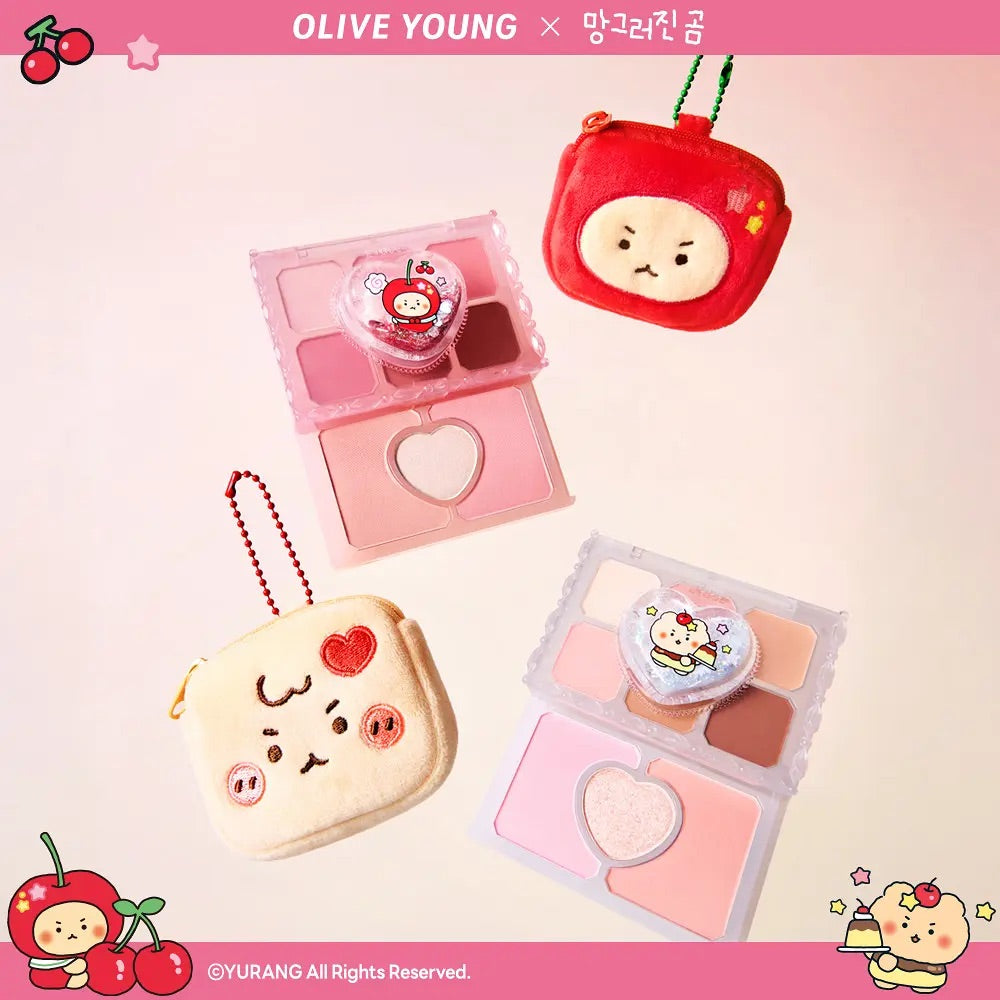 送土豆熊耳機收納鑰匙扣 ✨OLIVE YOUNG PICK Etude × 土豆熊聯名拉伸式眼影盤My Petit Palette