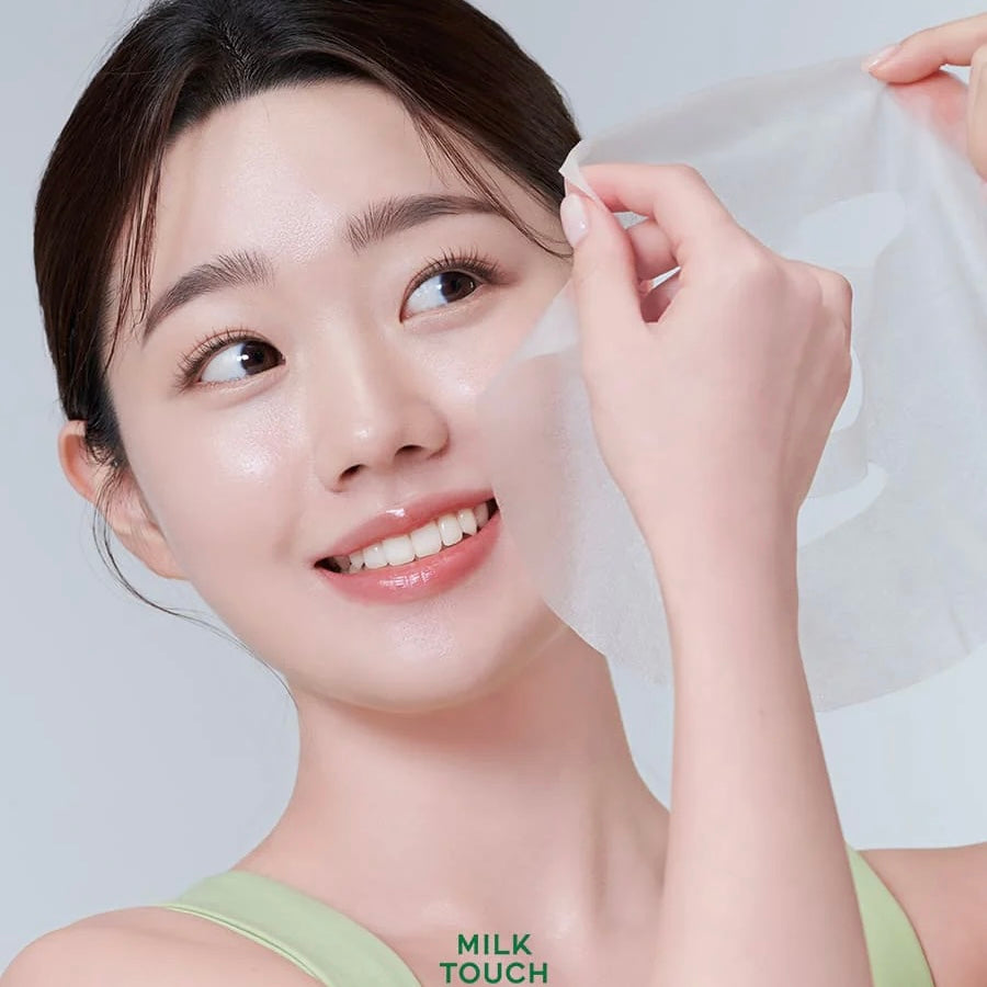 4分鐘快速護理✨| Milk Touch 常春藤CICA日常舒緩抽取式面膜🌿| Milk Touch Hedera Helix Green Hyaluron Daily Soothing Mask💚