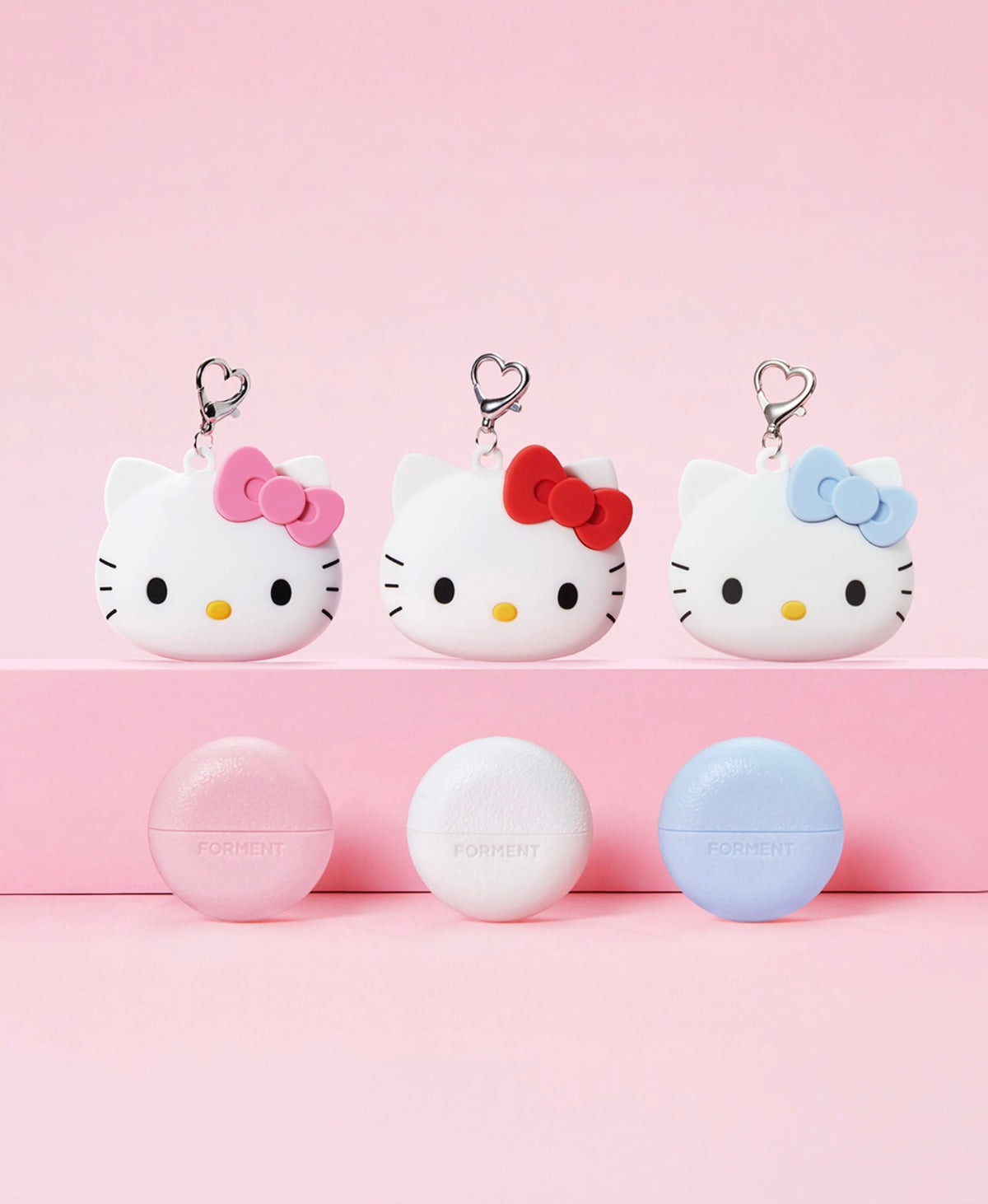 送立體矽膠鑰匙圈保護套 🎀 少女心爆棚！FORMENT x Hello Kitty 聯名限定隨身固體香膏🎀