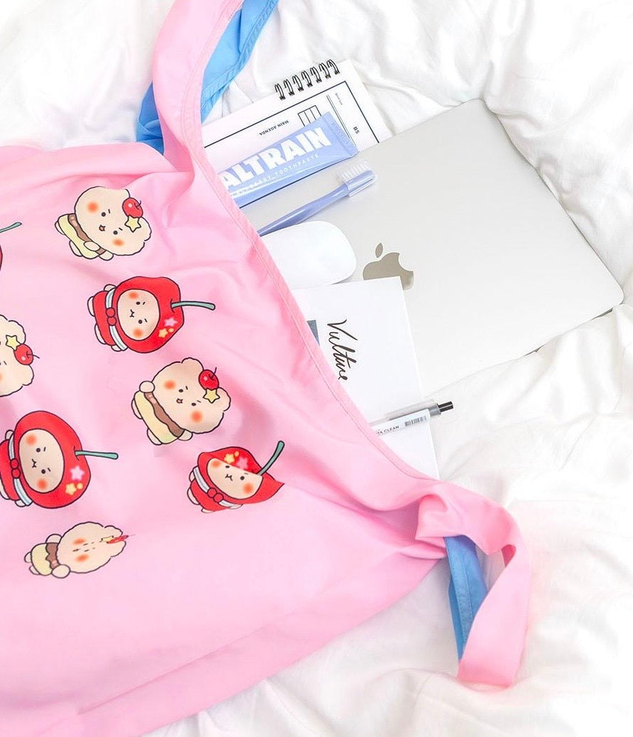 土豆熊慵懶可折疊環保購物袋 2款任選⭐️