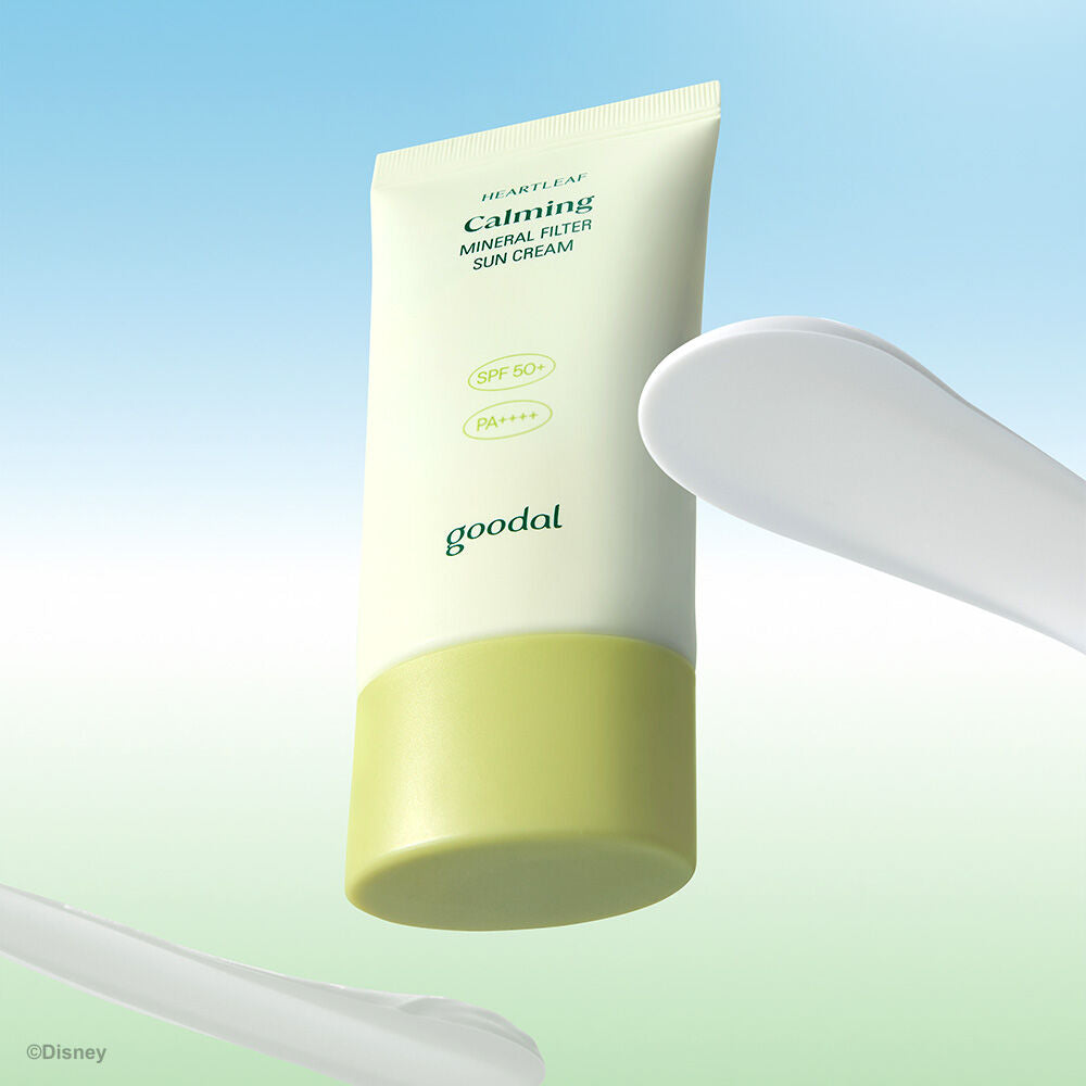 送史迪仔匙扣掛飾✨Goodal Calming Mineral Filter Sun Cream 魚腥草抗痘舒緩礦物防曬SPF50+ PA++++🪴
