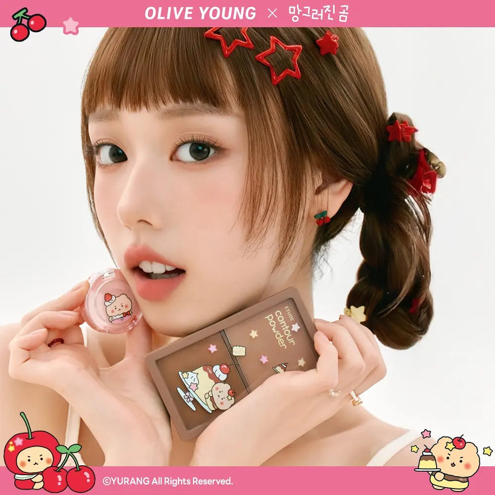 送mini腮紅✨超多Youtuber推薦🕊Etude x 土豆熊 專業雙色修容餅 超高級感磁石開關🫣| Etude House Contour Powder🤎