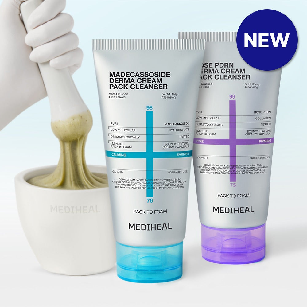 送旅行裝20ml✨MEDIHEAL 潔面面膜二合一套裝 DERMA CREAM PACK CLEANSER