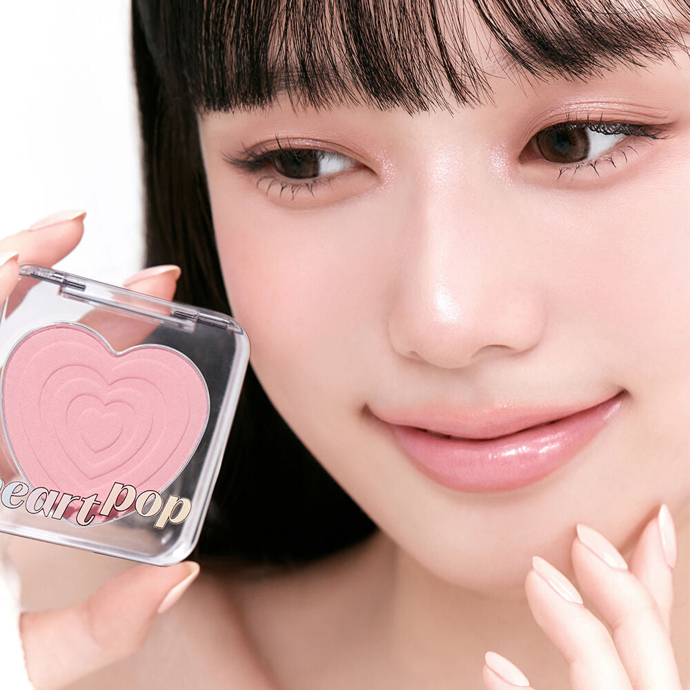 送粉撲✨Etude 心心霧感腮紅 Heart Pop Blusher💖