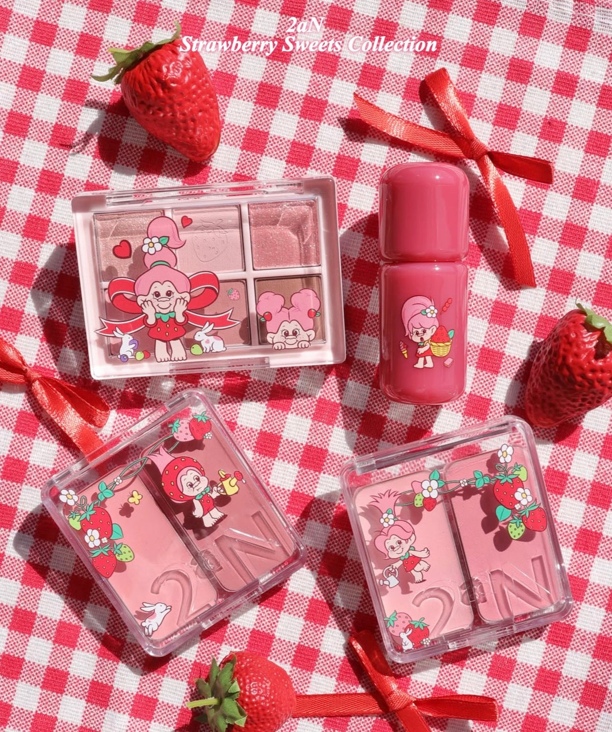 送柔焦打底眼影掃 ✨【2aN × Trolls】🍓士多啤梨魔法幸運特調 限量聯名系列登場！💖 完美六色眼影盤 Better Me Eye Palette