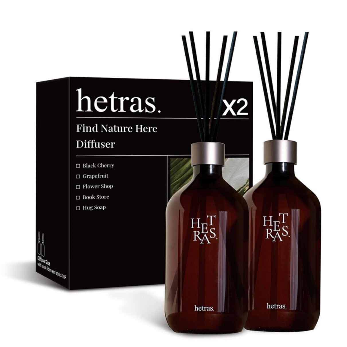 質感HETRAS居家香氛擴香Hetras Premium Diffuser Set 💖超大容量禮盒組兩瓶 = 1000ML ✨