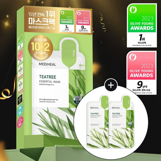 限時增量12片裝✨Mediheal茶樹王牌精華面膜 Mediheal Teatree Mask 套裝🌿