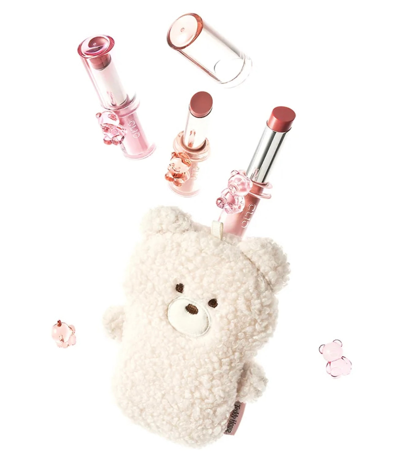 送熊熊小包✨ CLIO x Teddy House 聯名限定水晶剔透潤唇膏｜甜心Teddy系列🧸